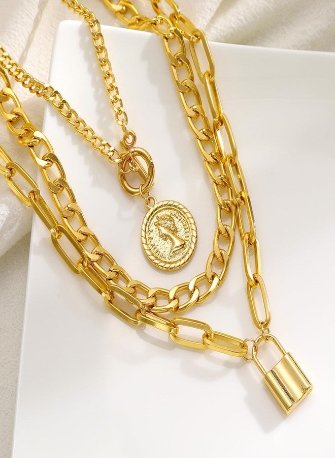 JAVARNV Chunky Gold Necklace Layered Necklaces for Women Stackable Statement Necklace Punk Jewelry Fashion Accessories - Image 4